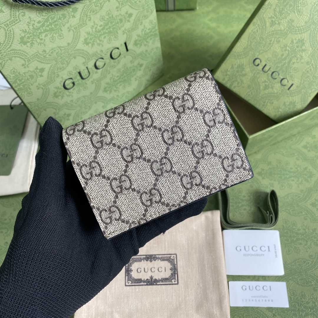 Gucci GG Marmont Card Case Wallet(11-9-3cm)    - DopestKickz