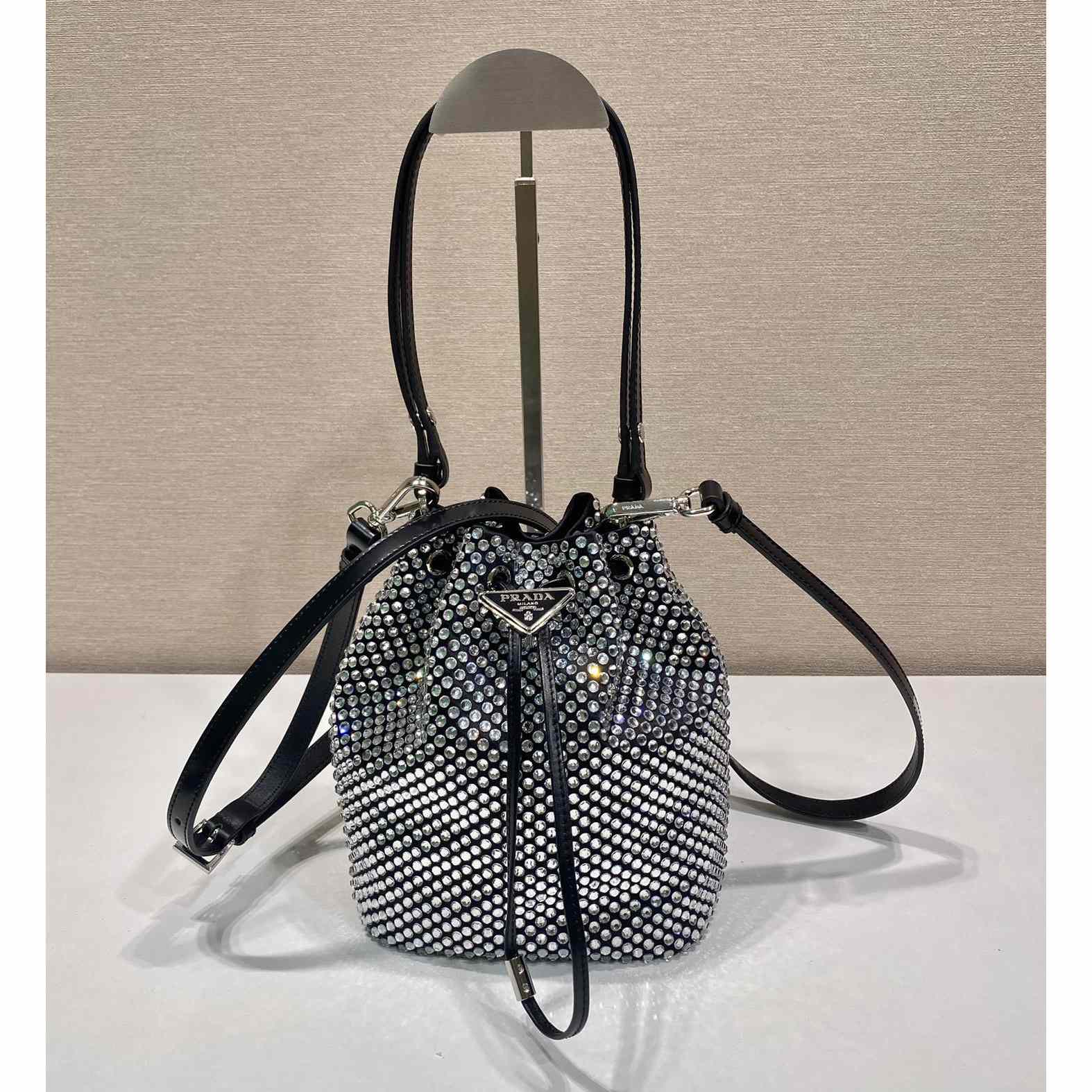 Prada Satin Mini-Bag With Crystals(16-21-10cm) - DopestKickz
