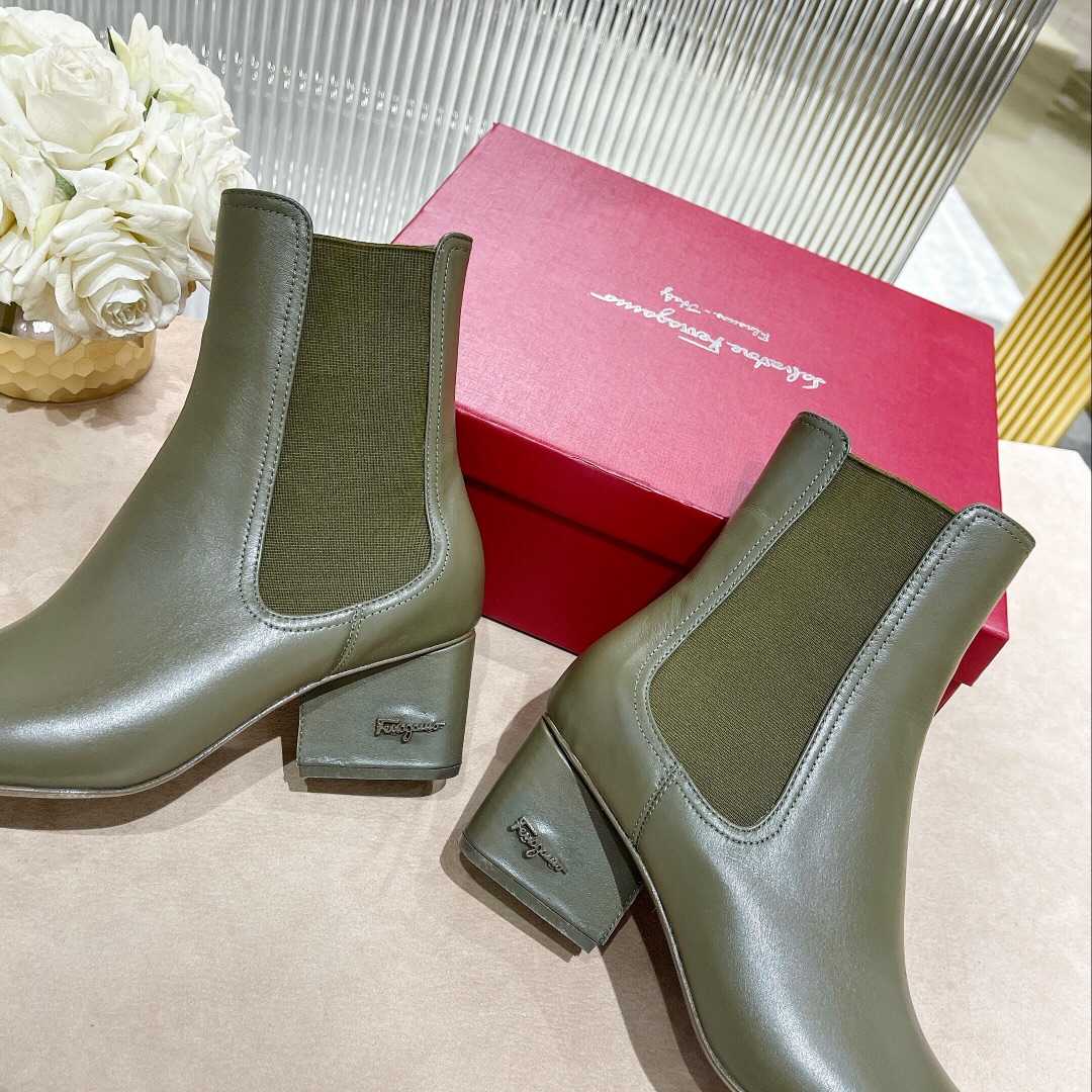 Ferragamo Leather Ankle Boot - DopestKickz