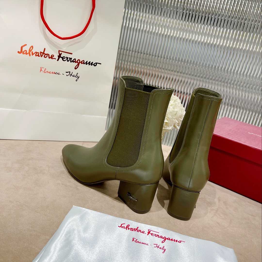 Ferragamo Leather Ankle Boot - DopestKickz