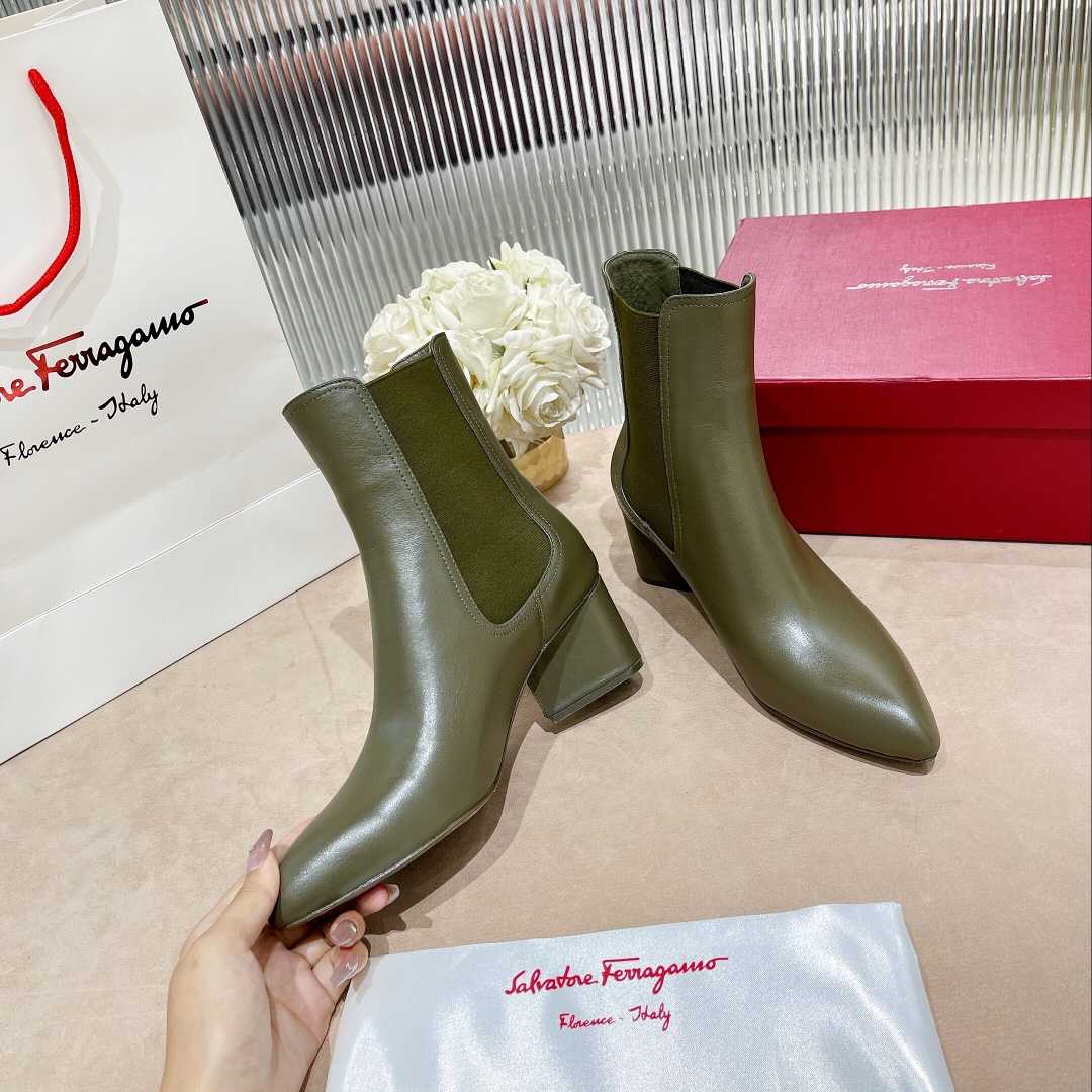 Ferragamo Leather Ankle Boot - DopestKickz