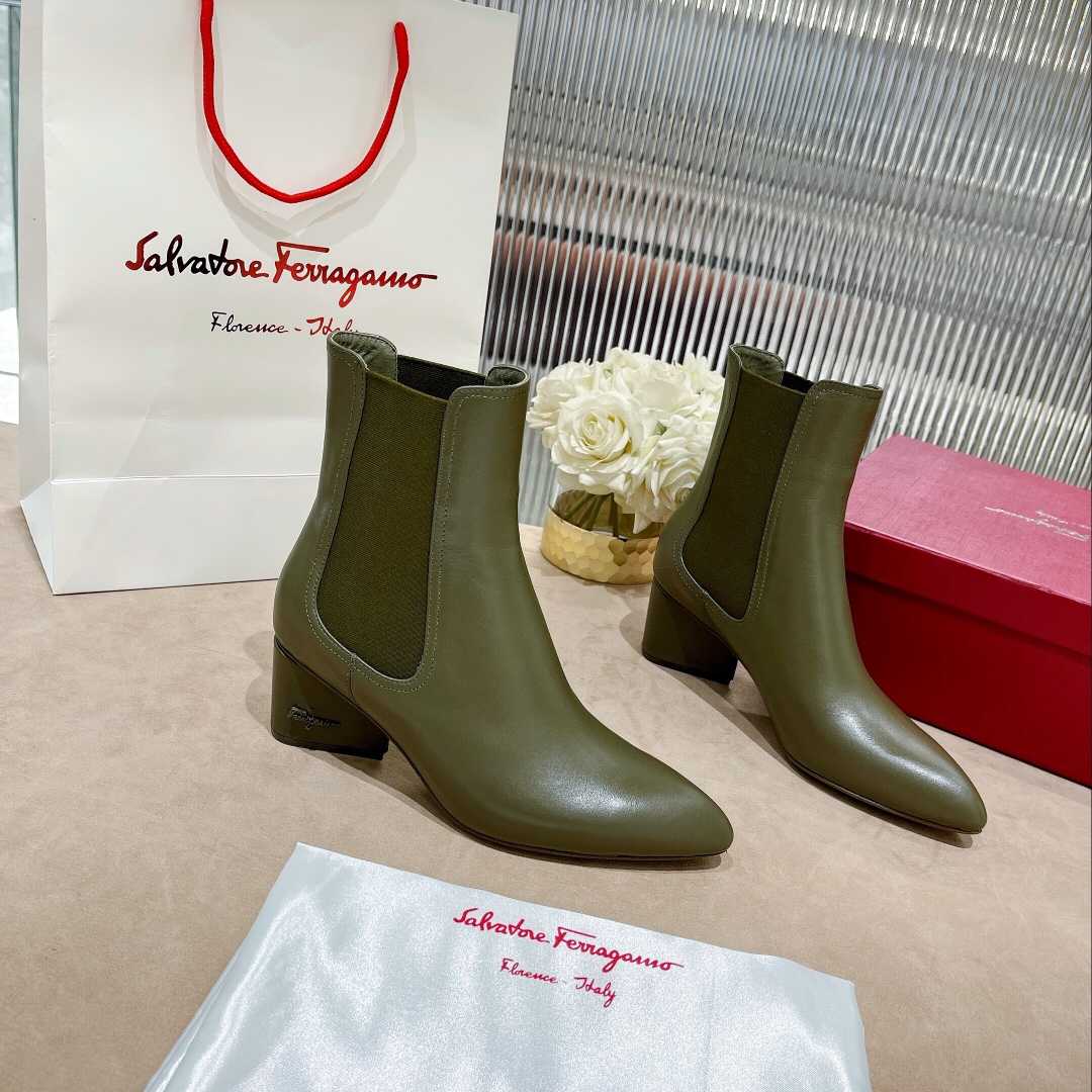 Ferragamo Leather Ankle Boot - DopestKickz