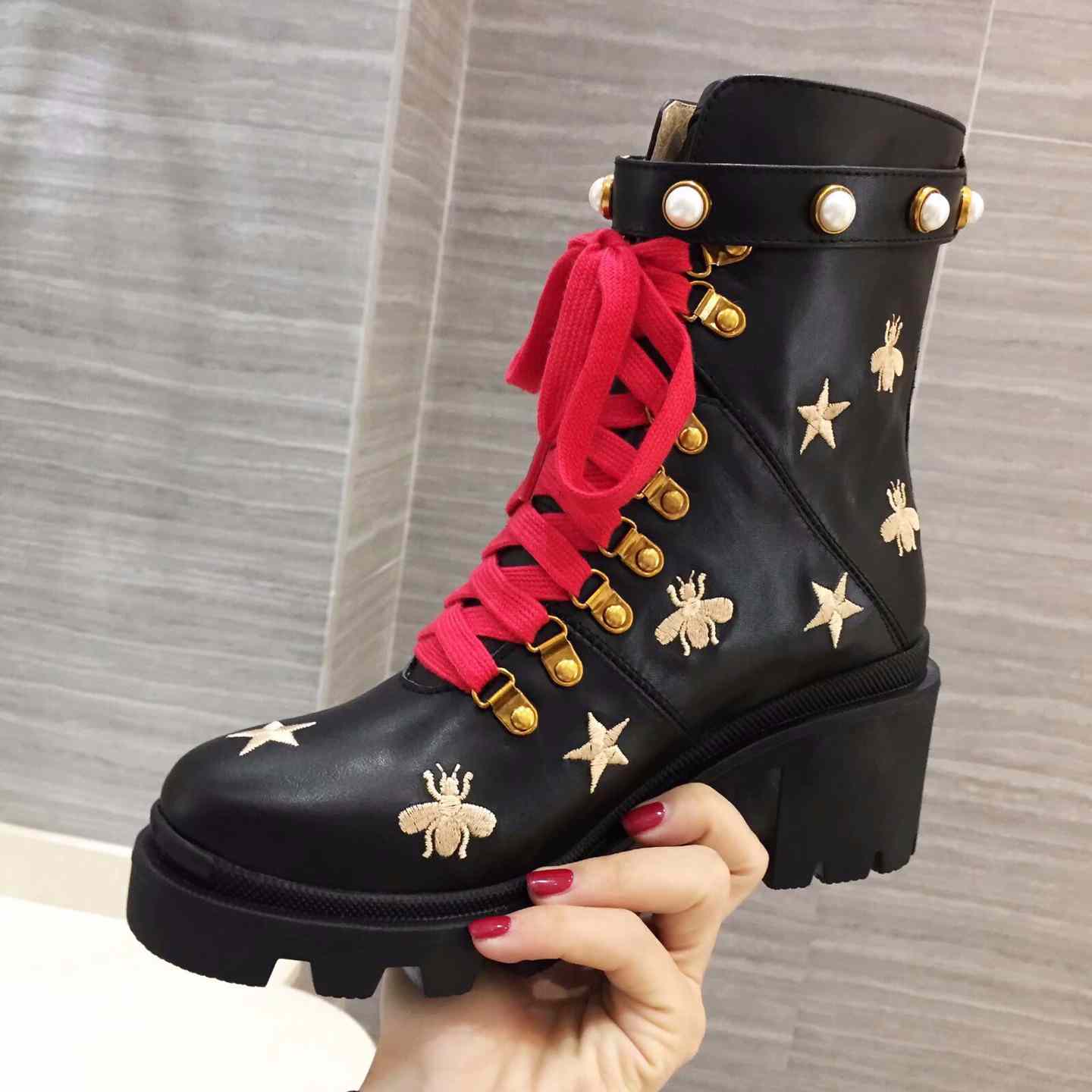 Gucci Leather Ankle Boot - DopestKickz
