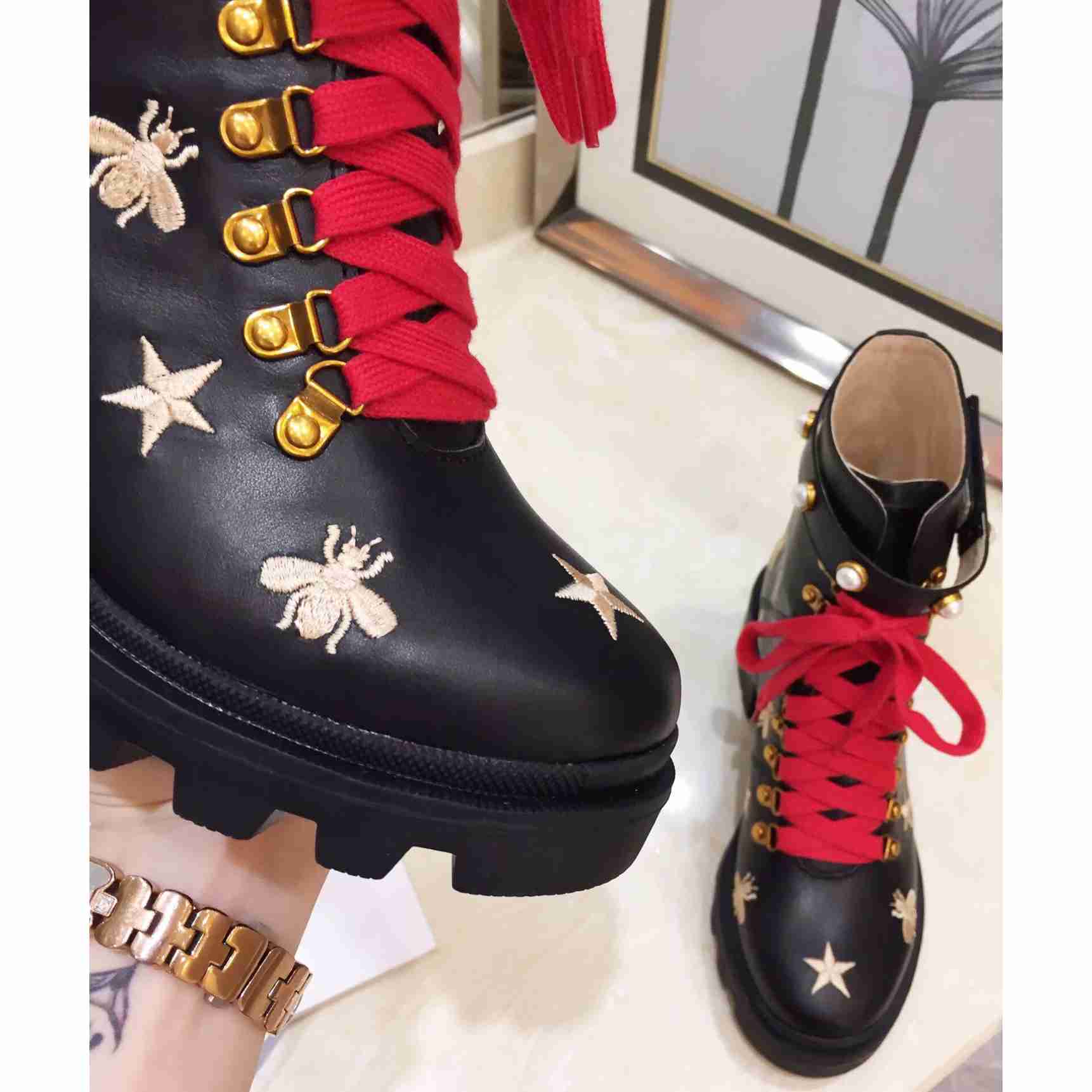 Gucci Leather Ankle Boot - DopestKickz
