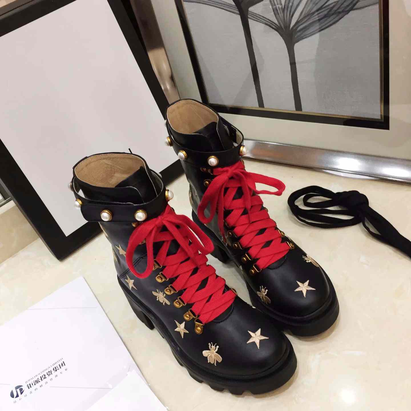 Gucci Leather Ankle Boot - DopestKickz