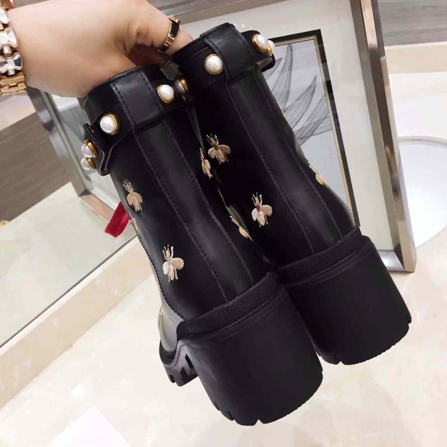 Gucci Leather Ankle Boot - DopestKickz