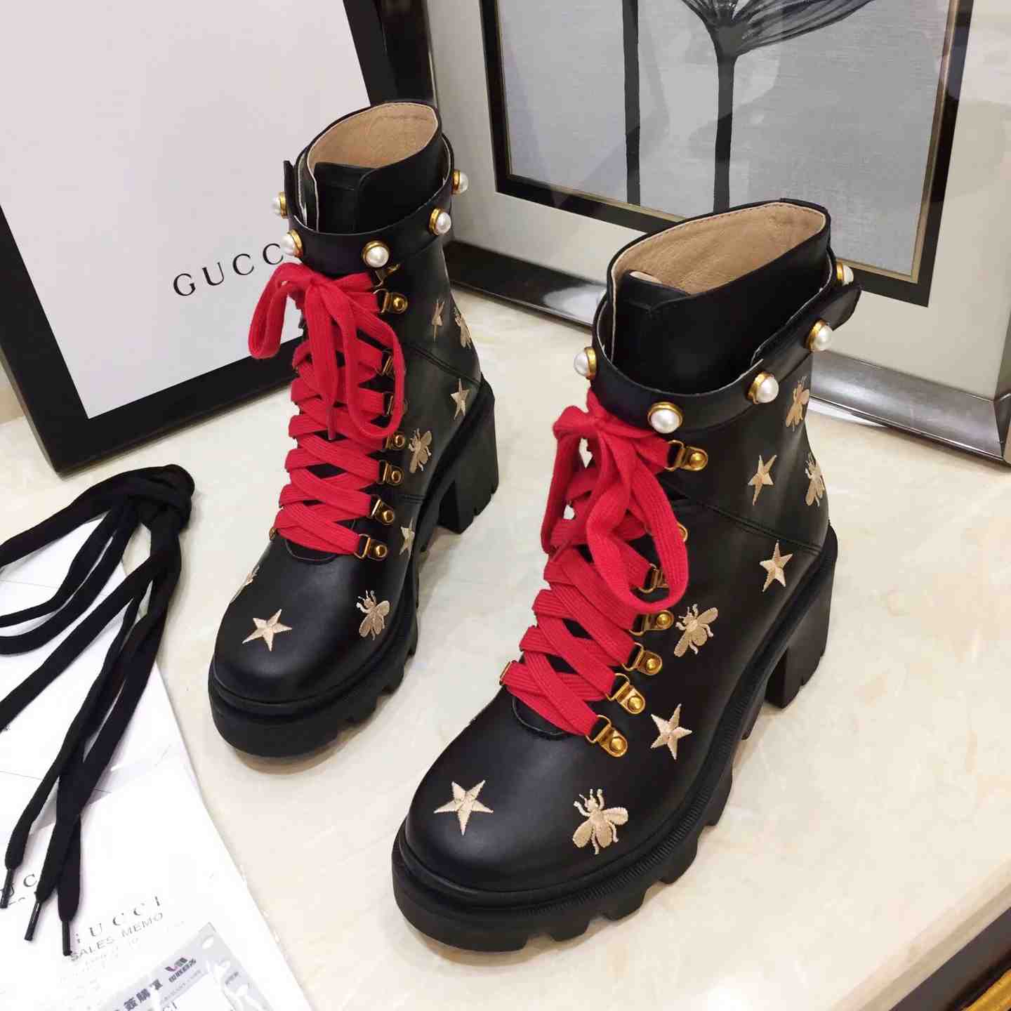 Gucci Leather Ankle Boot - DopestKickz