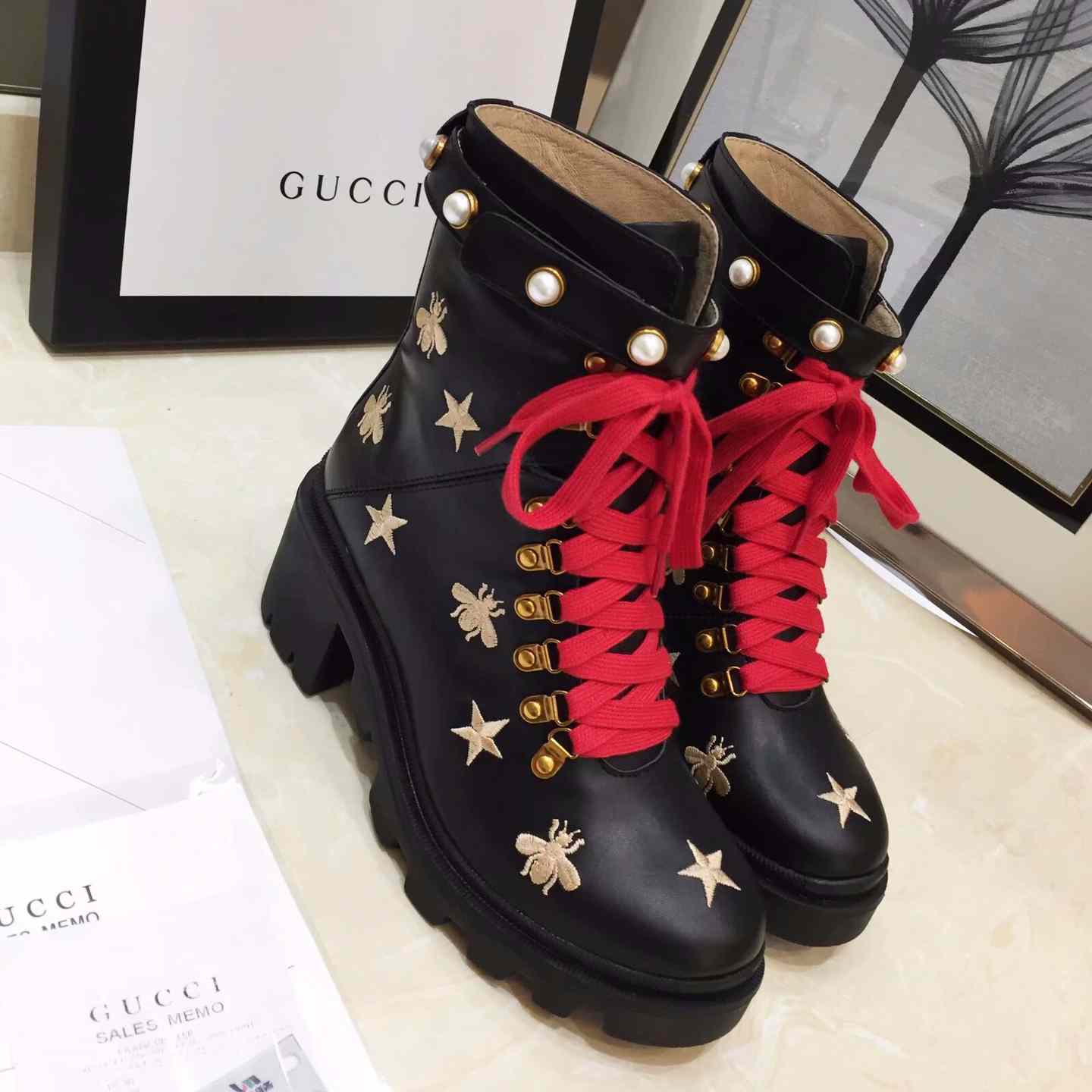 Gucci Leather Ankle Boot - DopestKickz