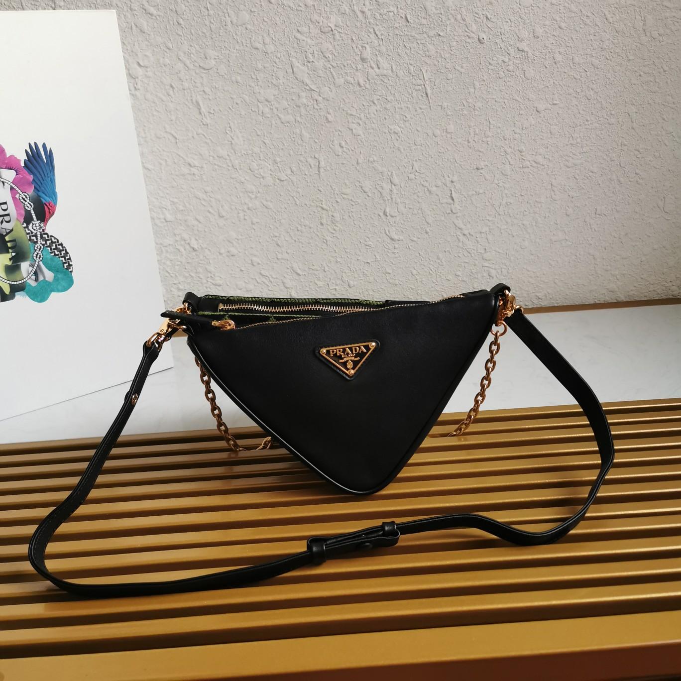Prada Symbole Leather And Fabric Mini Bag(26-16-13cm) - DopestKickz