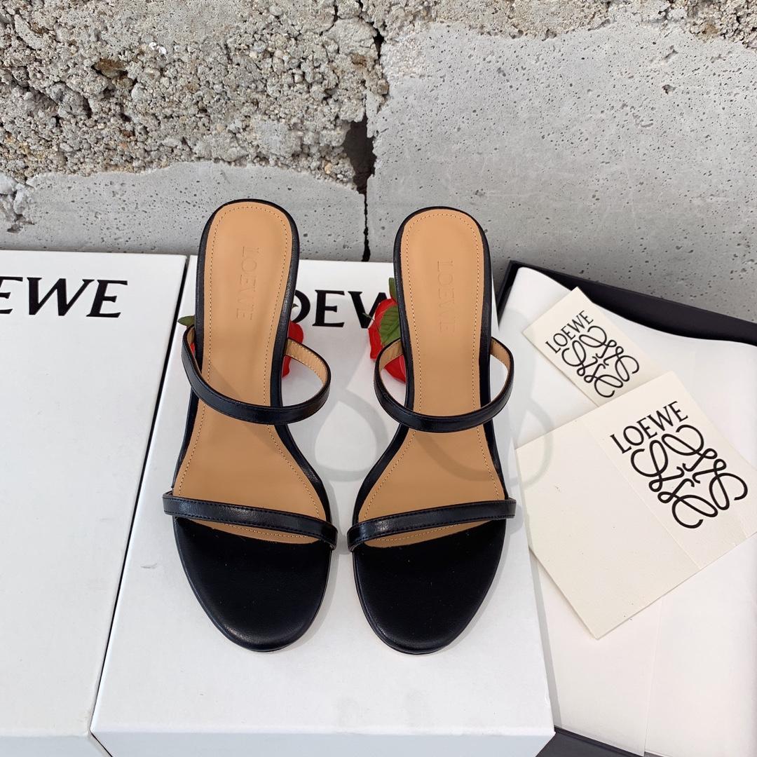Loewe Rose Heel Sandal In Goatskin - DopestKickz