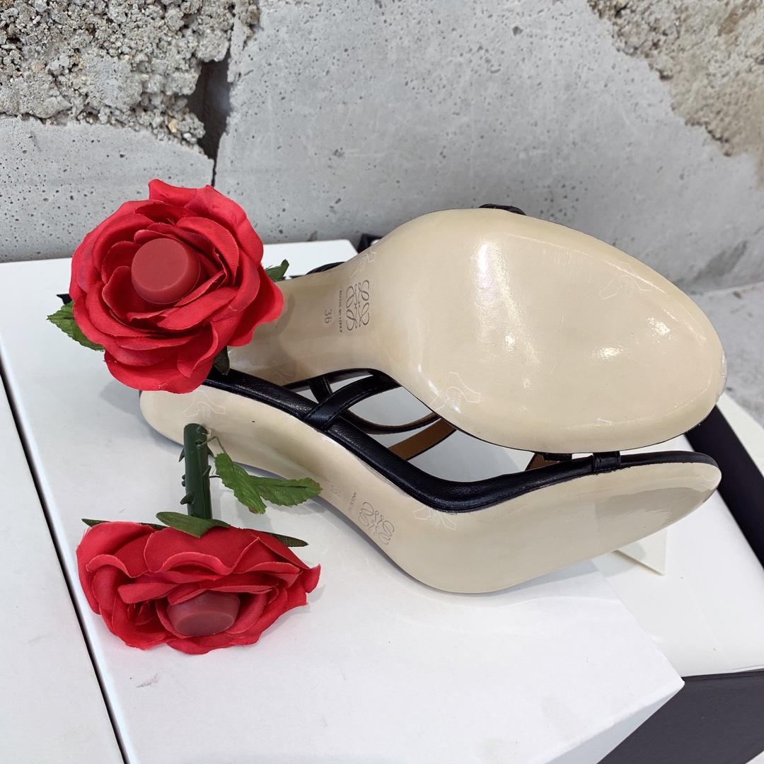 Loewe Rose Heel Sandal In Goatskin - DopestKickz