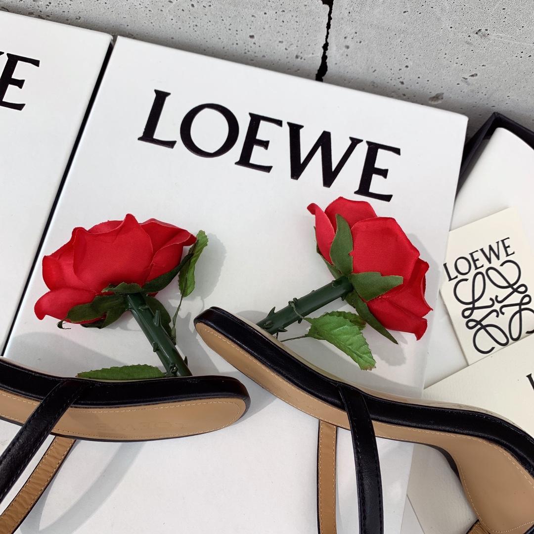 Loewe Rose Heel Sandal In Goatskin - DopestKickz