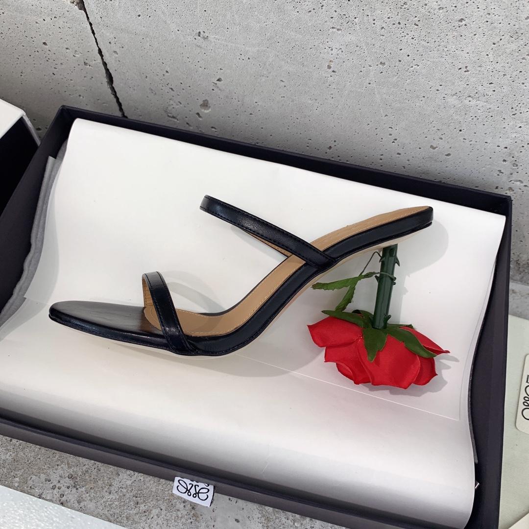 Loewe Rose Heel Sandal In Goatskin - DopestKickz