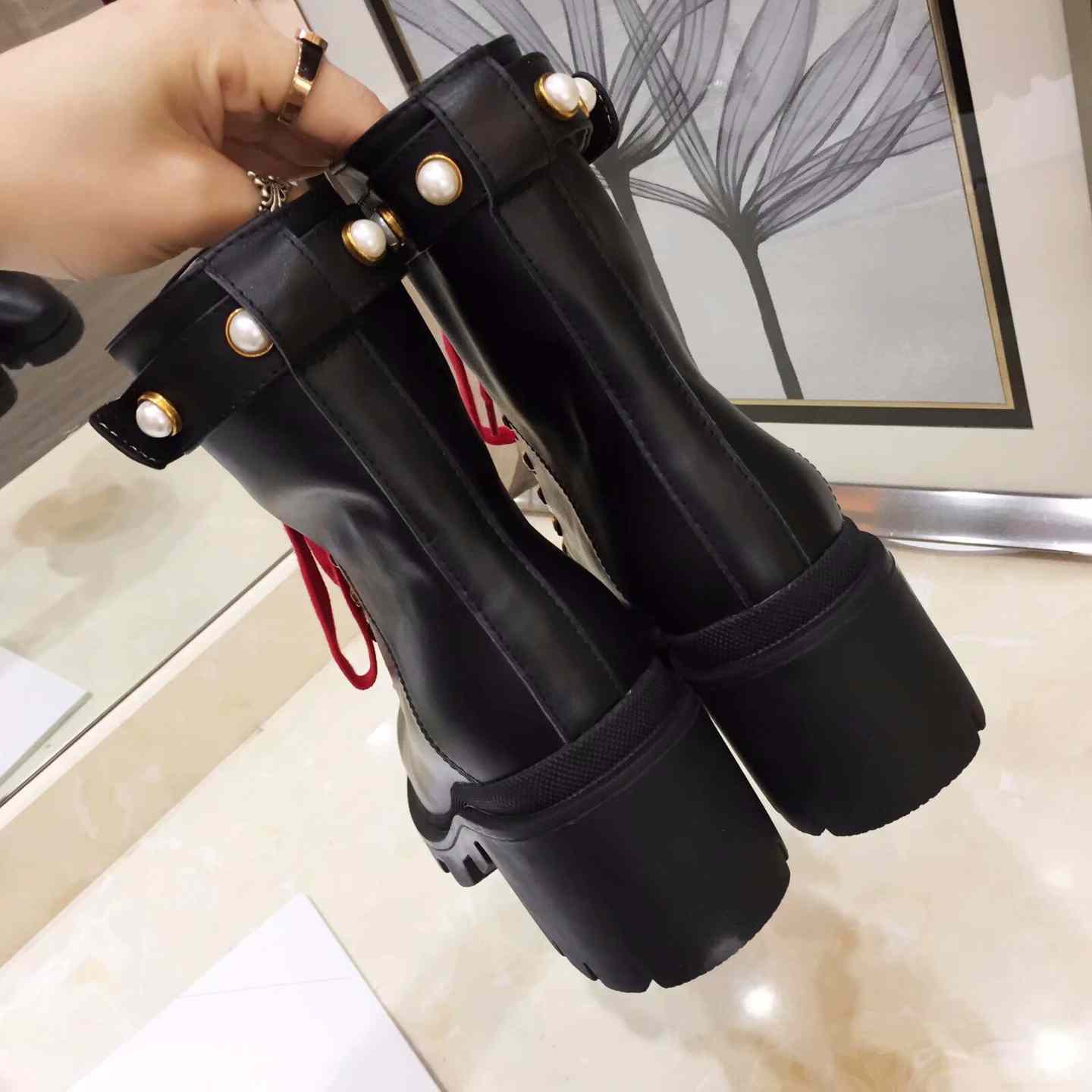 Gucci Leather Ankle Boot - DopestKickz