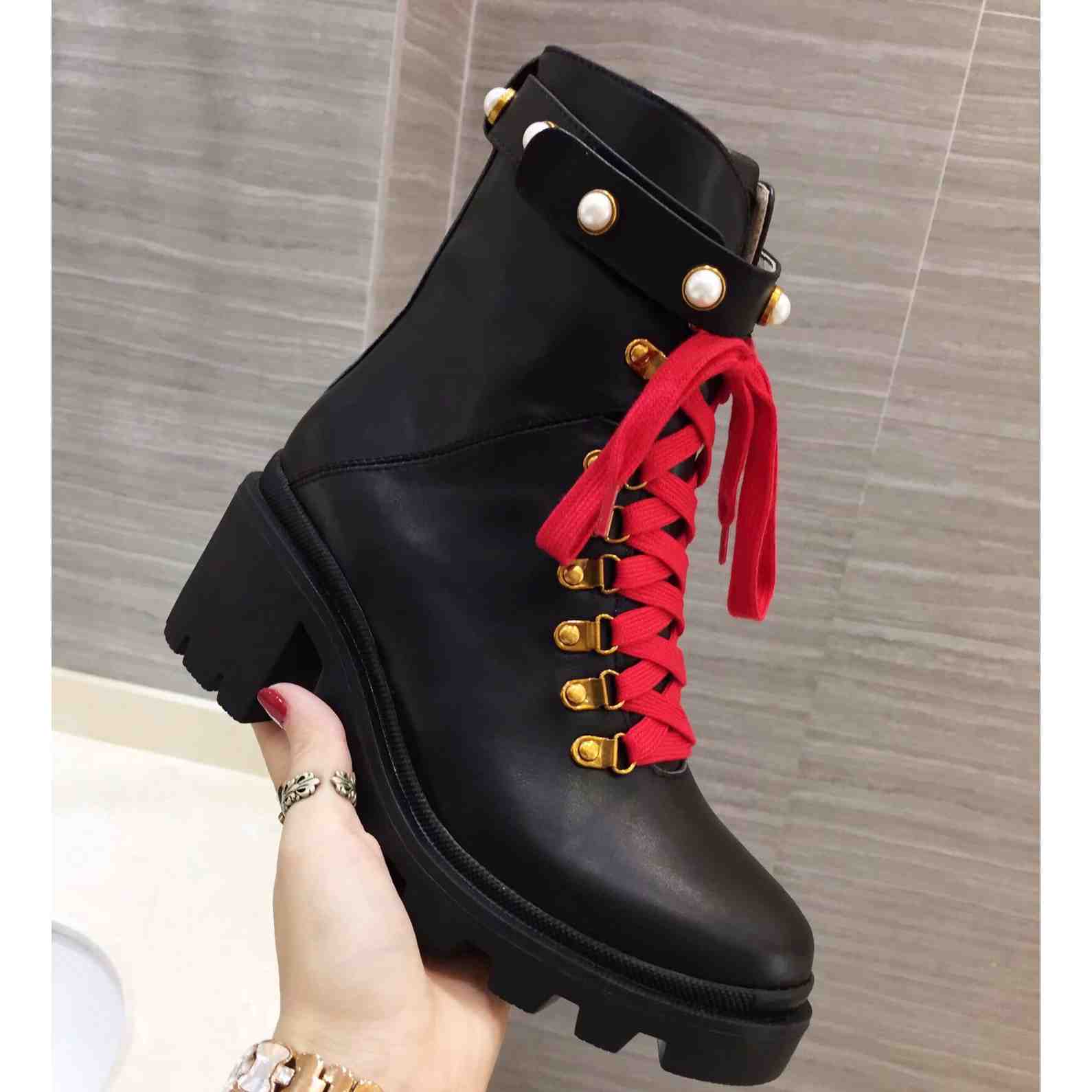 Gucci Leather Ankle Boot - DopestKickz