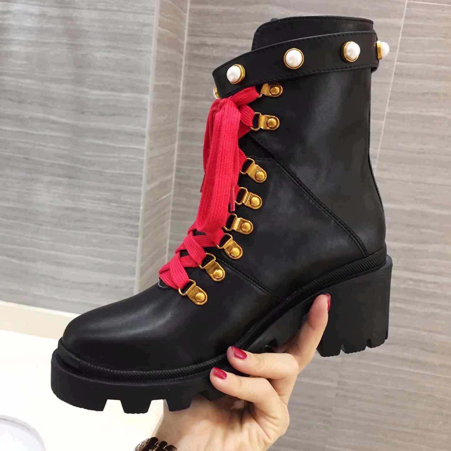 Gucci Leather Ankle Boot - DopestKickz