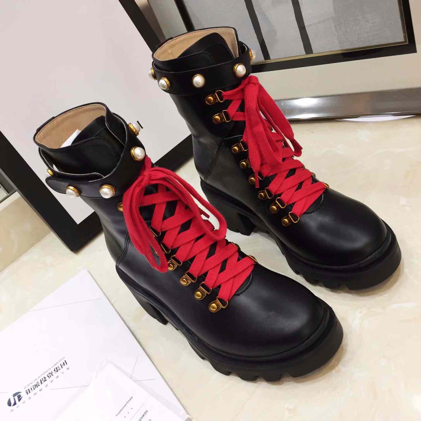 Gucci Leather Ankle Boot - DopestKickz