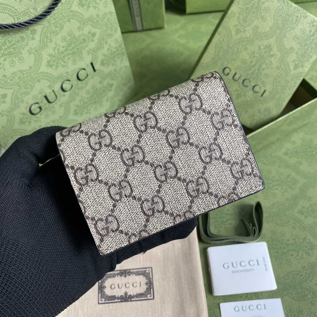 Gucci GG Marmont Card Case Wallet(11-9-3cm)    - DopestKickz