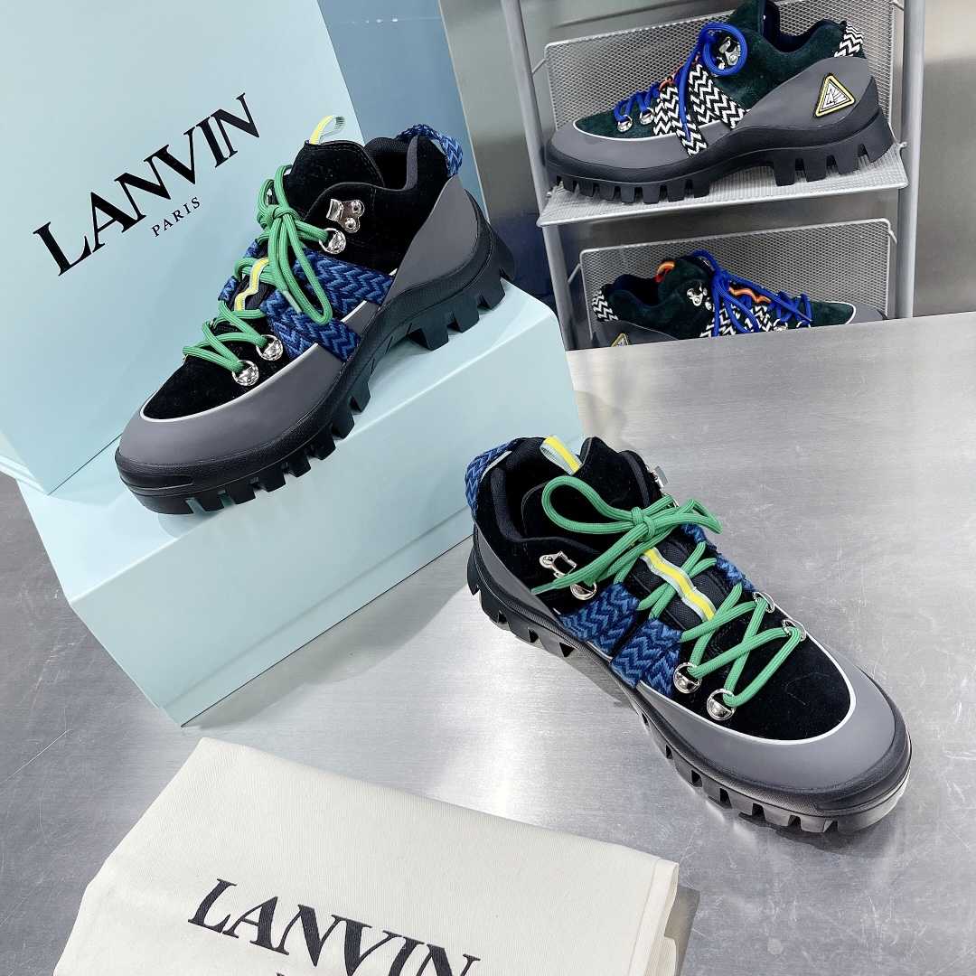 Lanvin Chunky-Sole Lace-Up Sneakers - DopestKickz