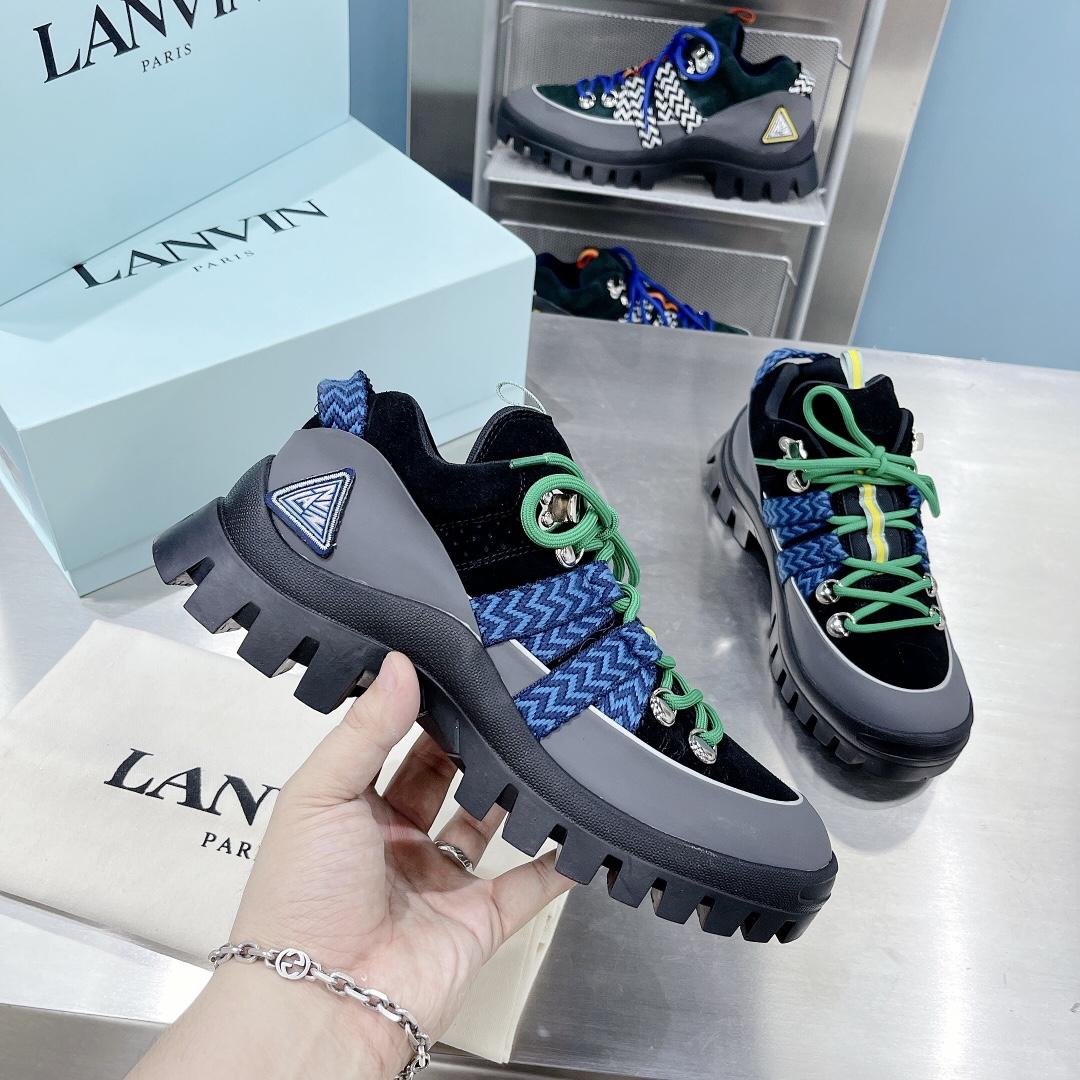 Lanvin Chunky-Sole Lace-Up Sneakers - DopestKickz