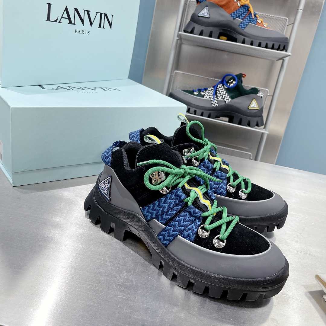 Lanvin Chunky-Sole Lace-Up Sneakers - DopestKickz