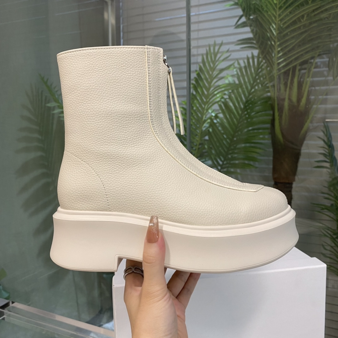 The Row Zipped Boot 1 In Leather - DopestKickz