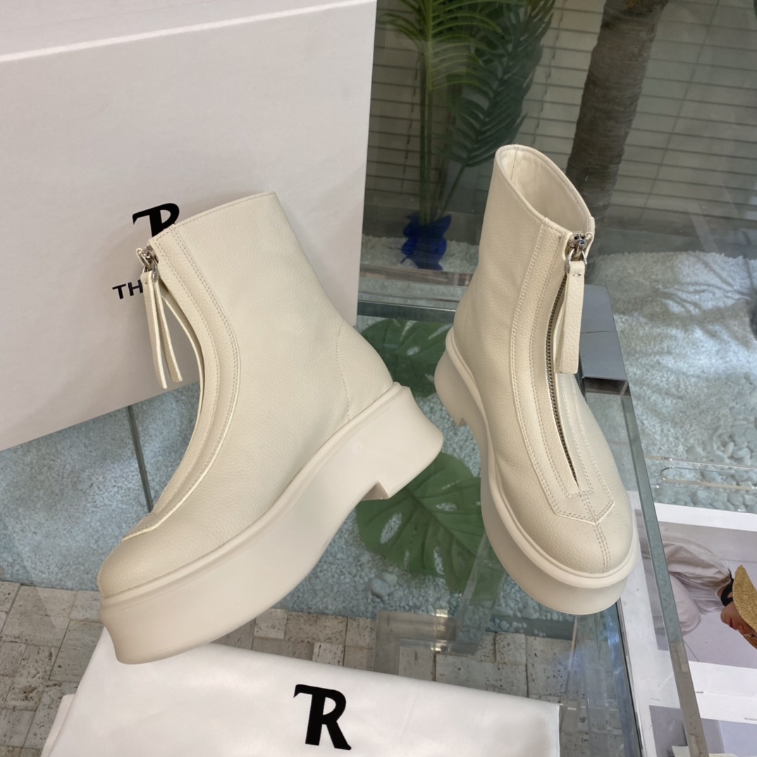 The Row Zipped Boot 1 In Leather - DopestKickz