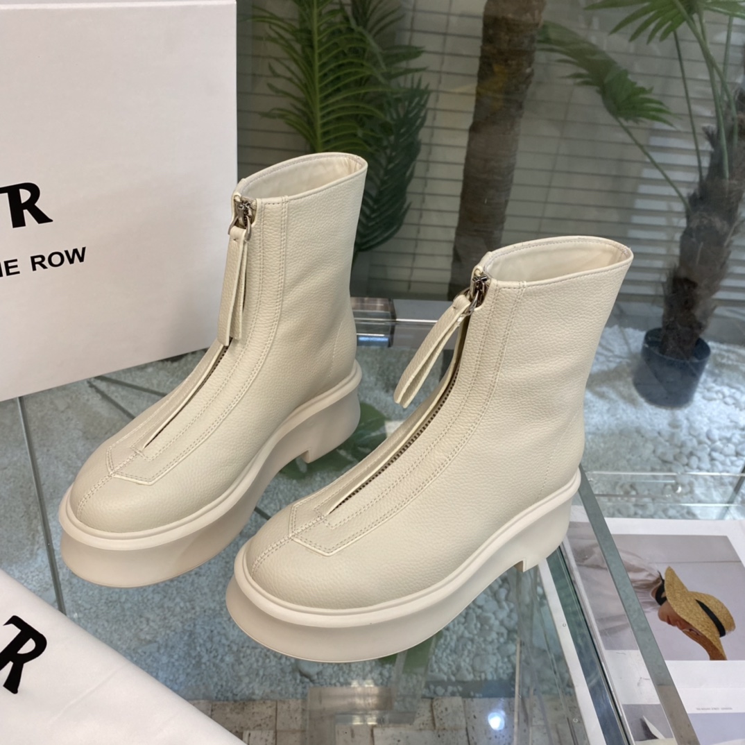 The Row Zipped Boot 1 In Leather - DopestKickz