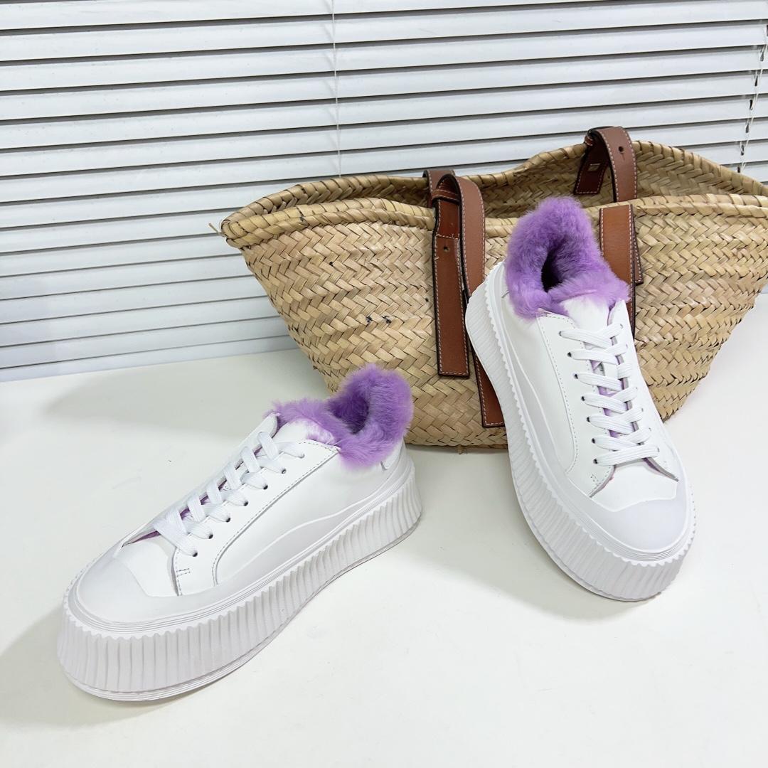 JIl Sander Leather Sneakers With Vulcanized Rubber Sole - DopestKickz