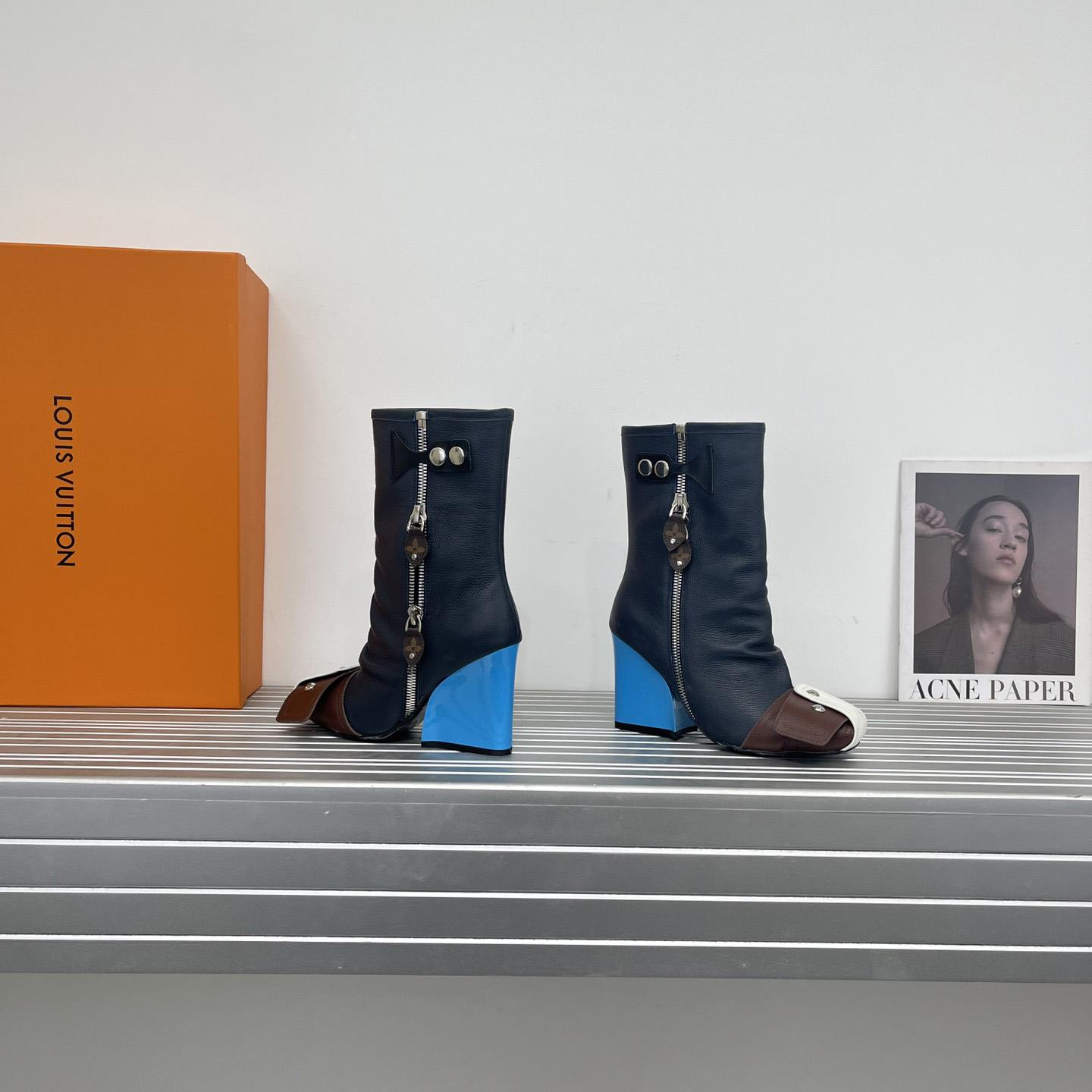 Louis Vuitton Patti Wedge Half Boot - DopestKickz