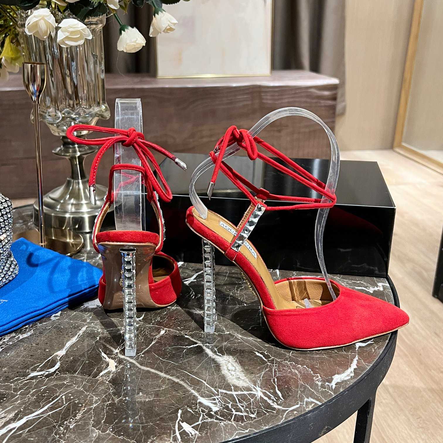 Aquazzura Rock Chic 105 Suede Pumps - DopestKickz
