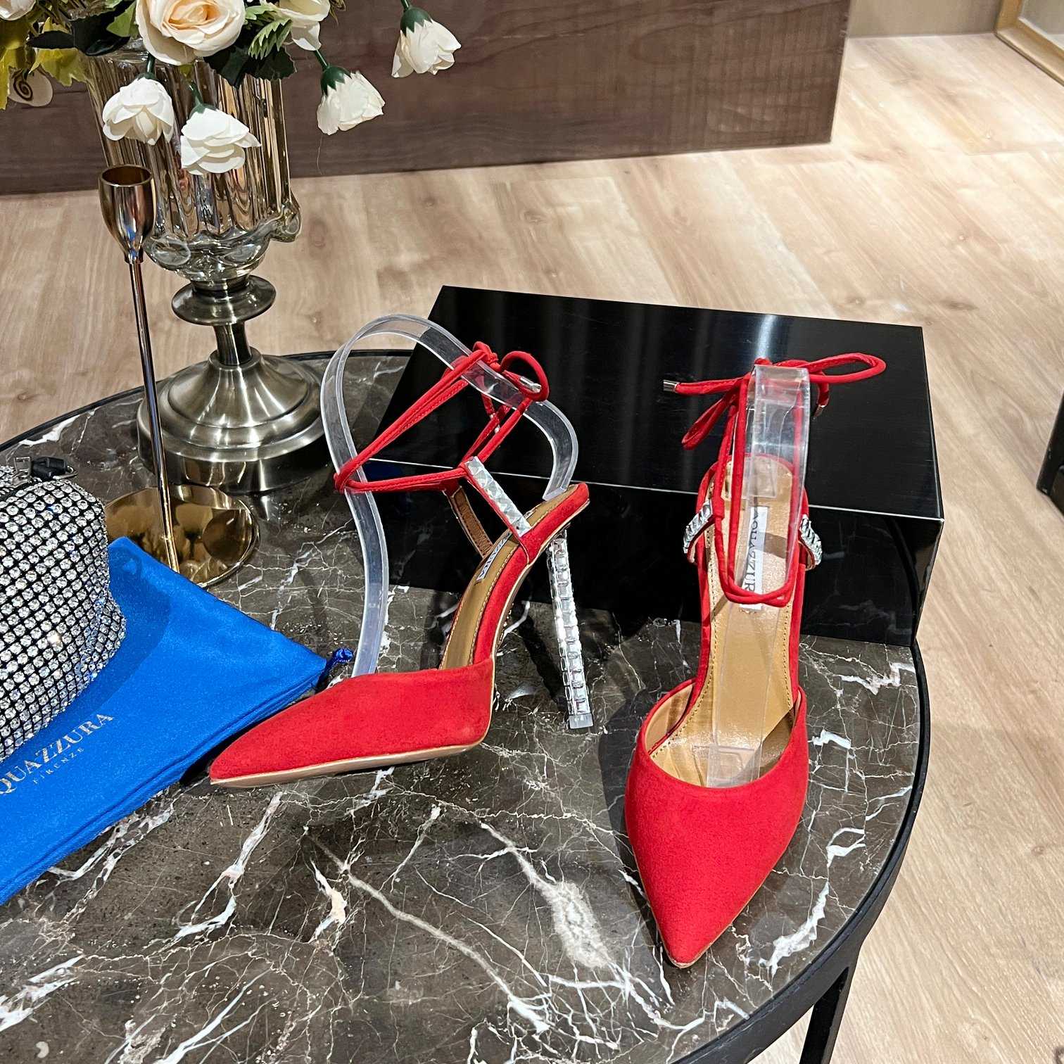 Aquazzura Rock Chic 105 Suede Pumps - DopestKickz