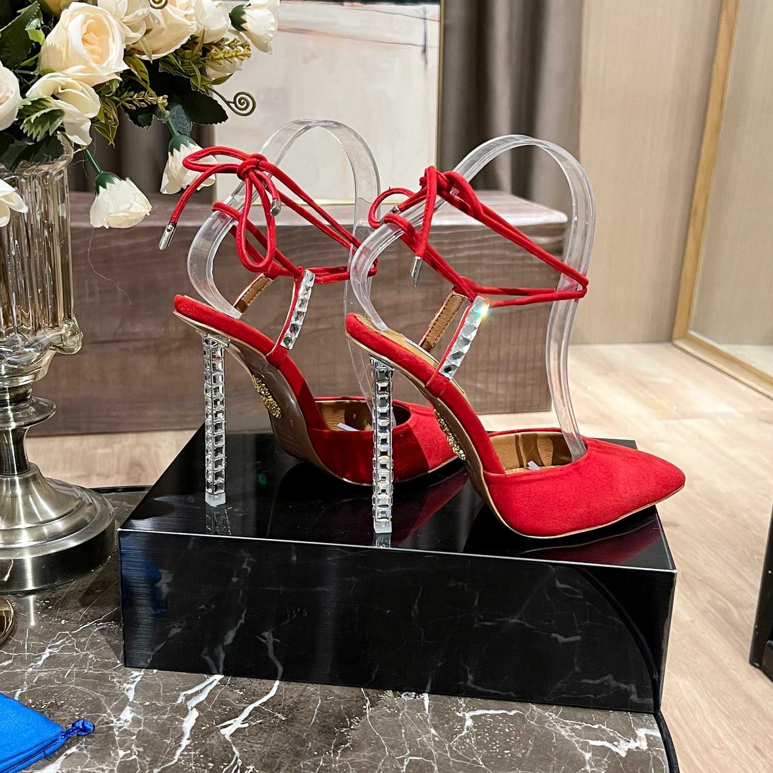 Aquazzura Rock Chic 105 Suede Pumps - DopestKickz