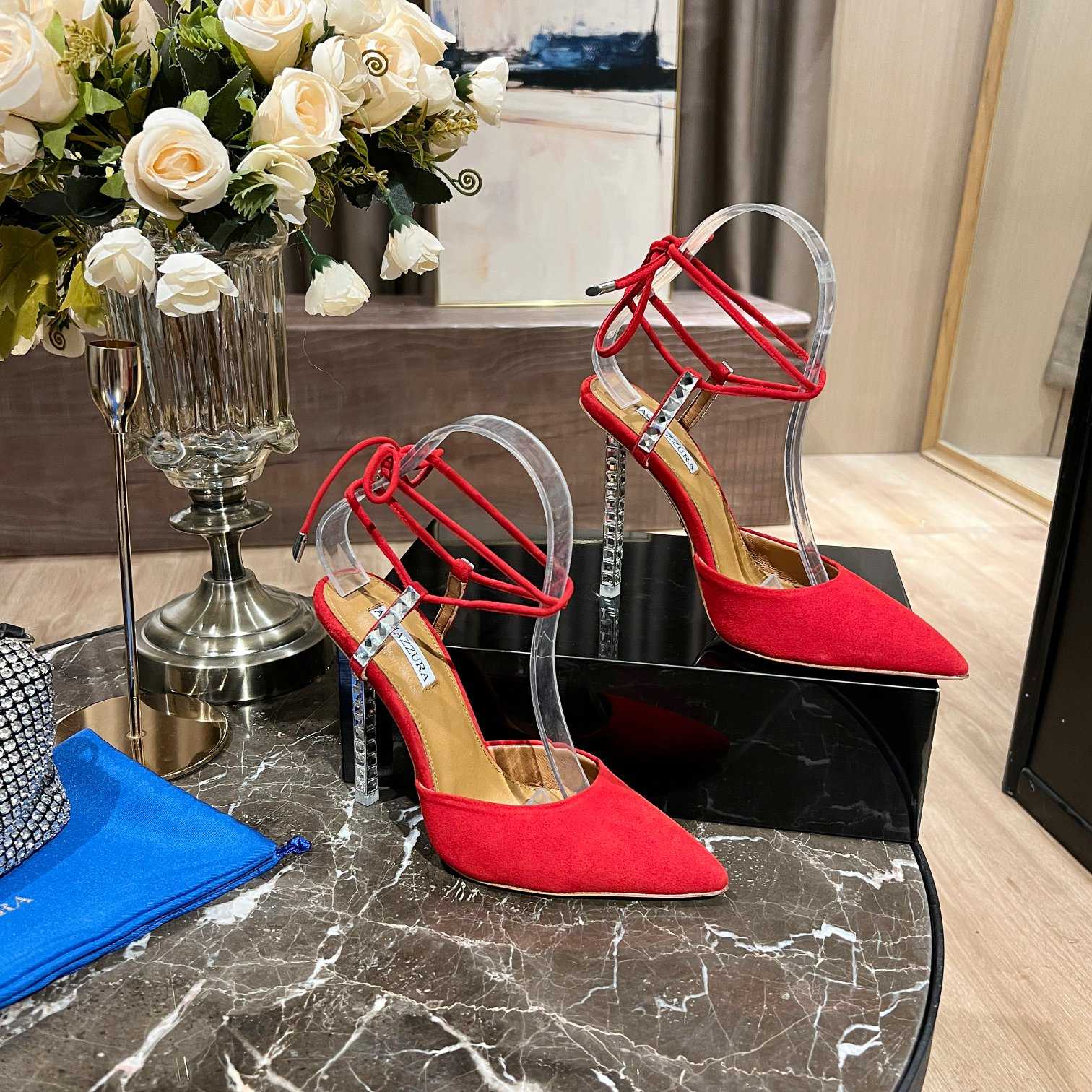 Aquazzura Rock Chic 105 Suede Pumps - DopestKickz