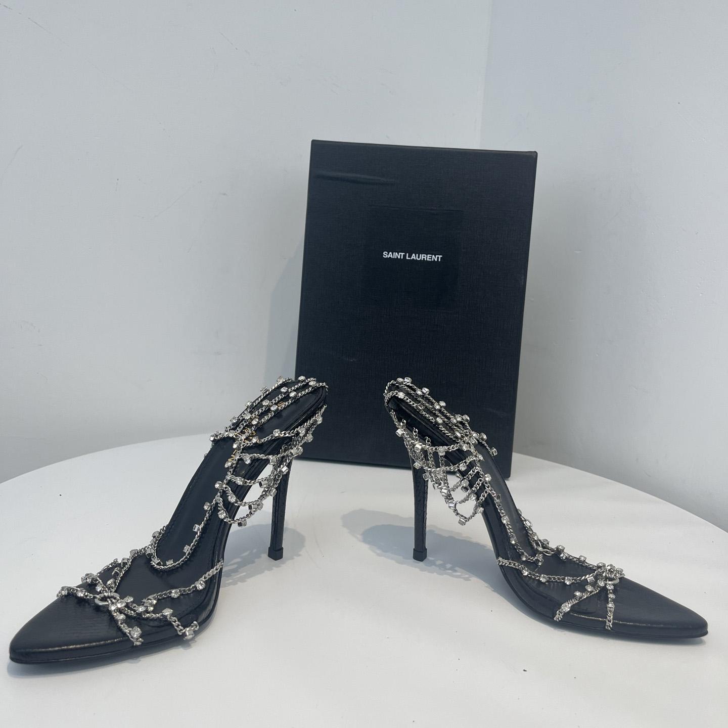 Saint Laurent Leather Sandals - DopestKickz