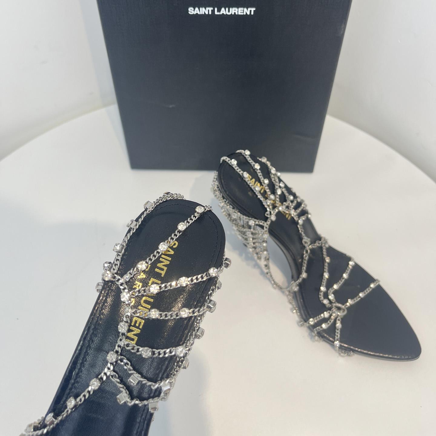 Saint Laurent Leather Sandals - DopestKickz
