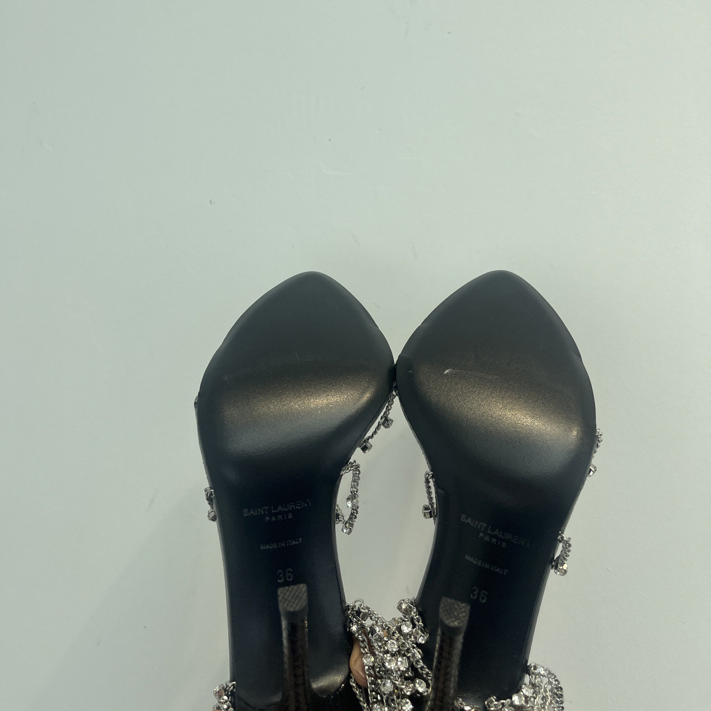 Saint Laurent Leather Sandals - DopestKickz