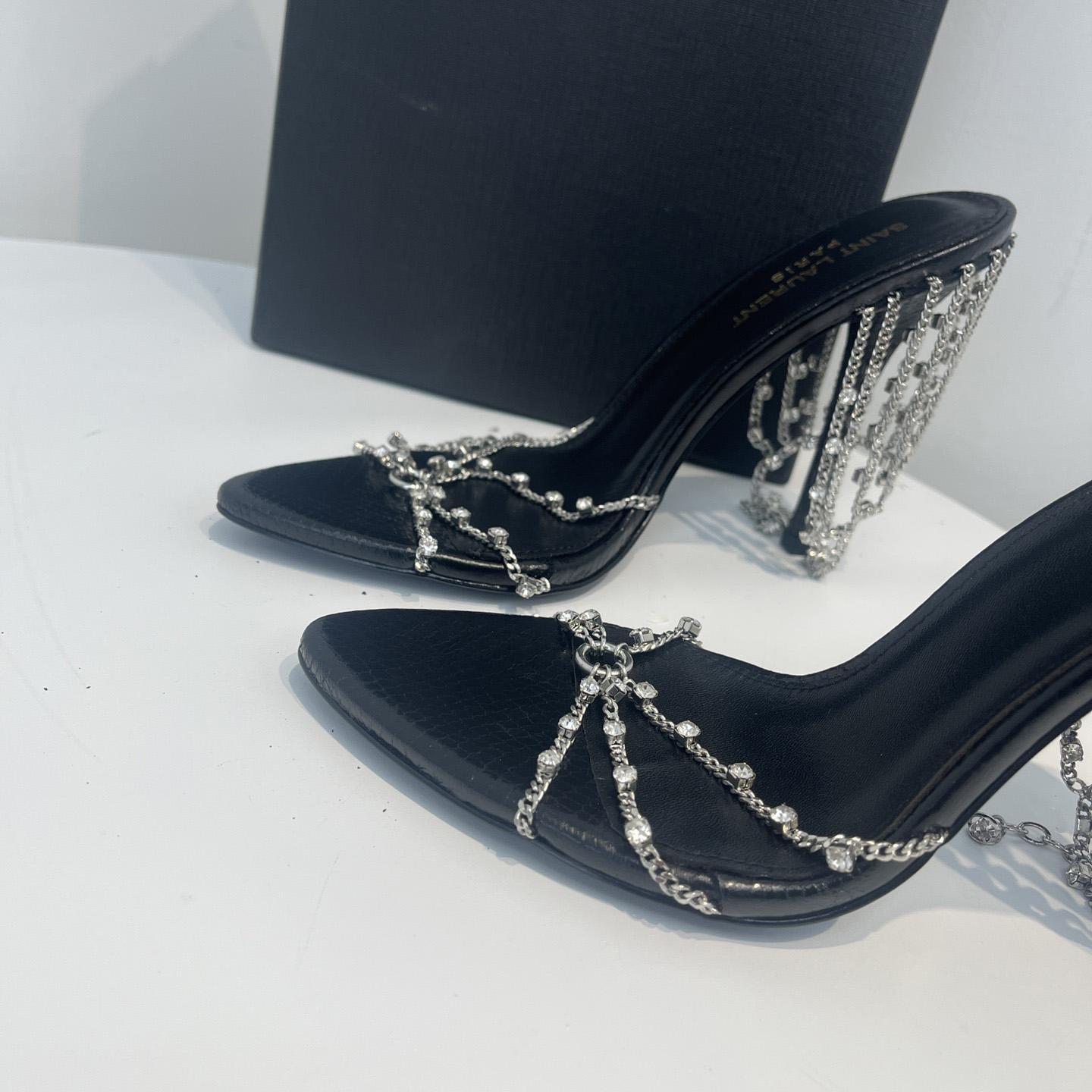 Saint Laurent Leather Sandals - DopestKickz