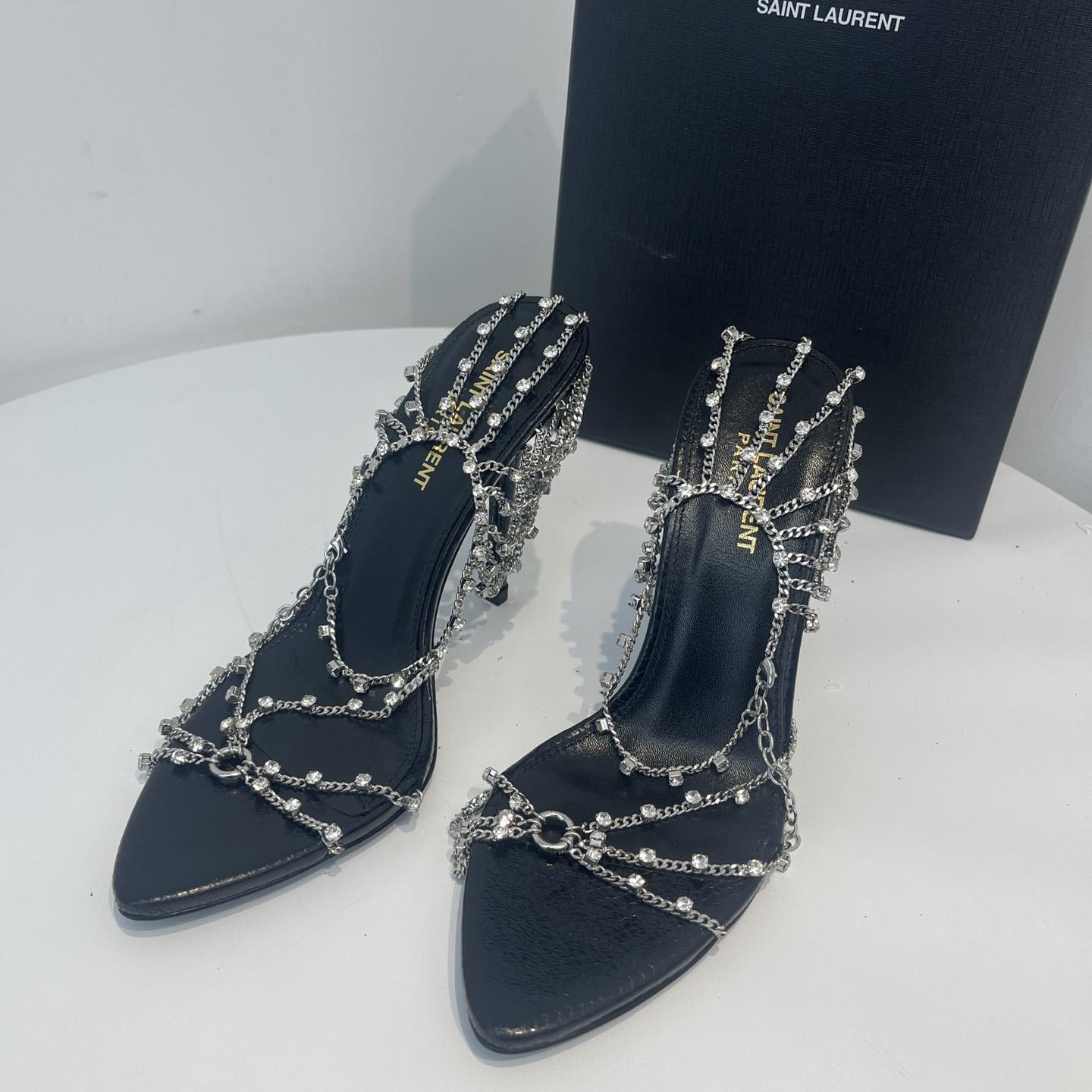 Saint Laurent Leather Sandals - DopestKickz