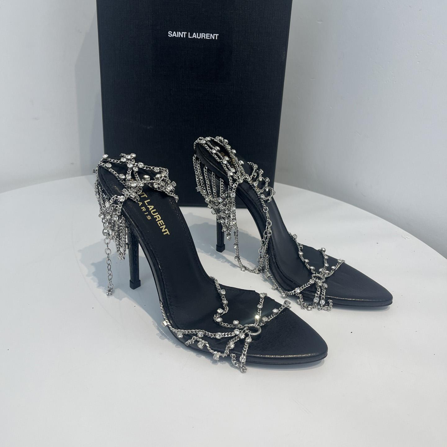 Saint Laurent Leather Sandals - DopestKickz