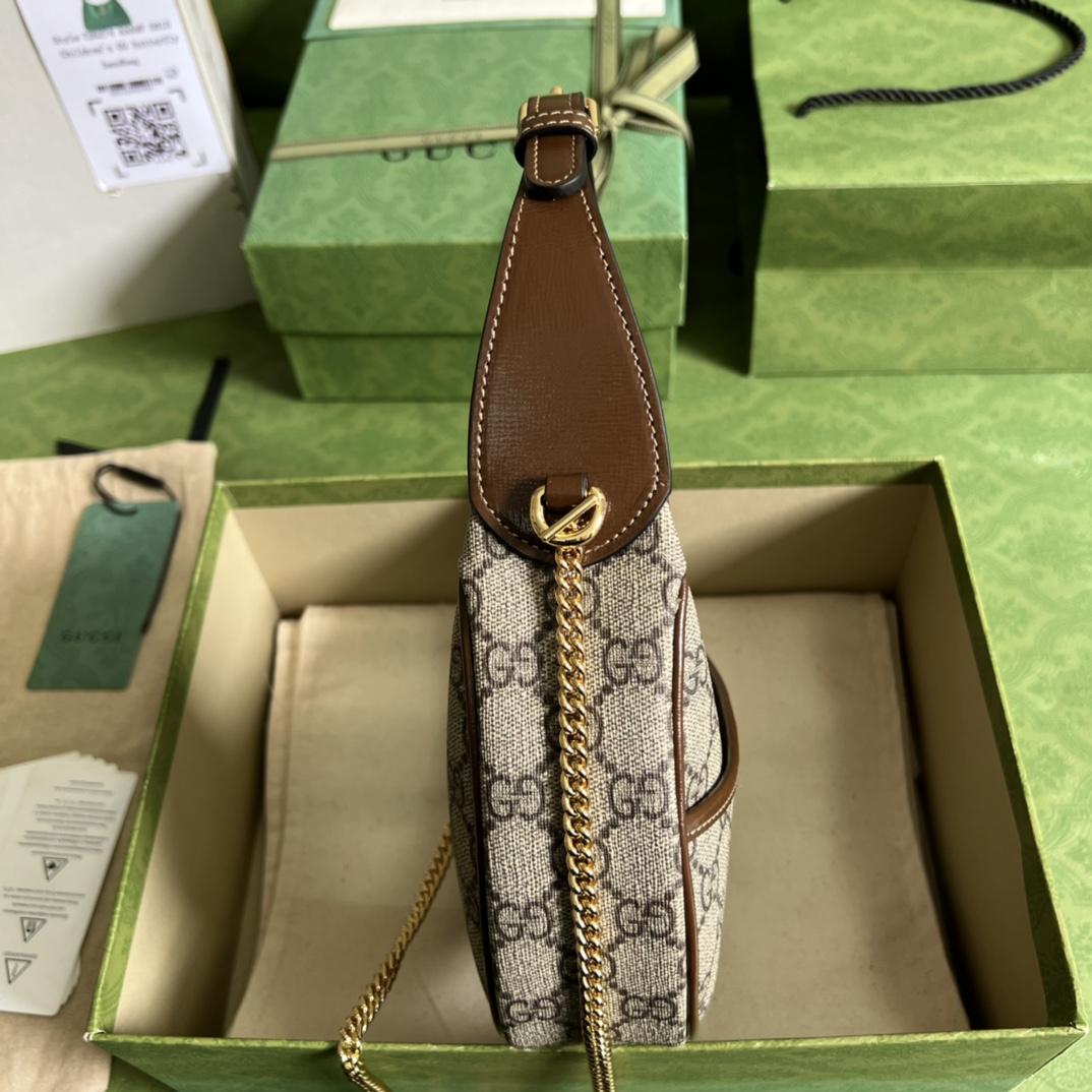 Gucci Half-Moon-Shaped Mini Bag With Interlocking G(22-12.5-5cm)   - DopestKickz