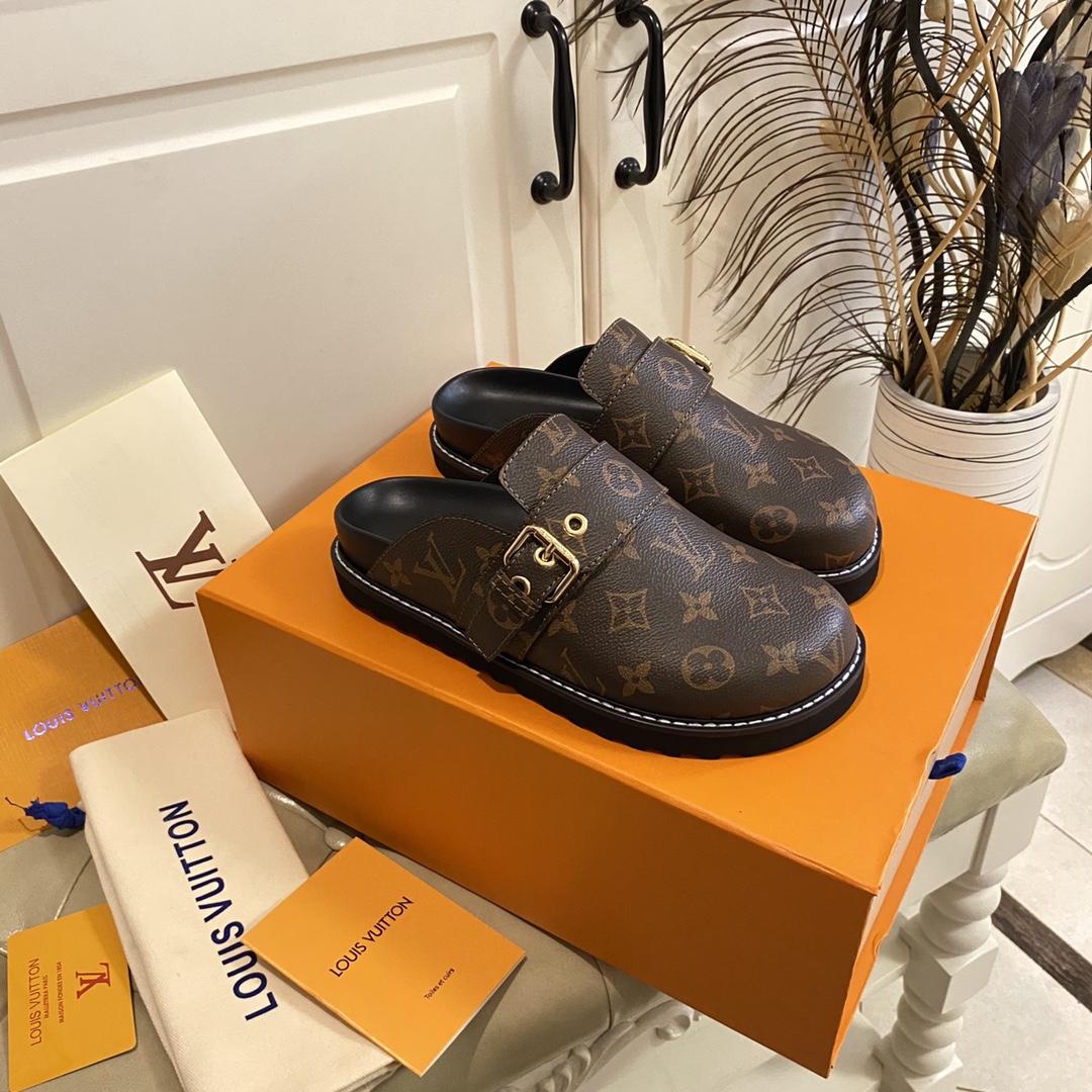 Louis Vuitton Lv Cosy Flat Comfort Clog     1AAW6O 1AAW6K - DopestKickz