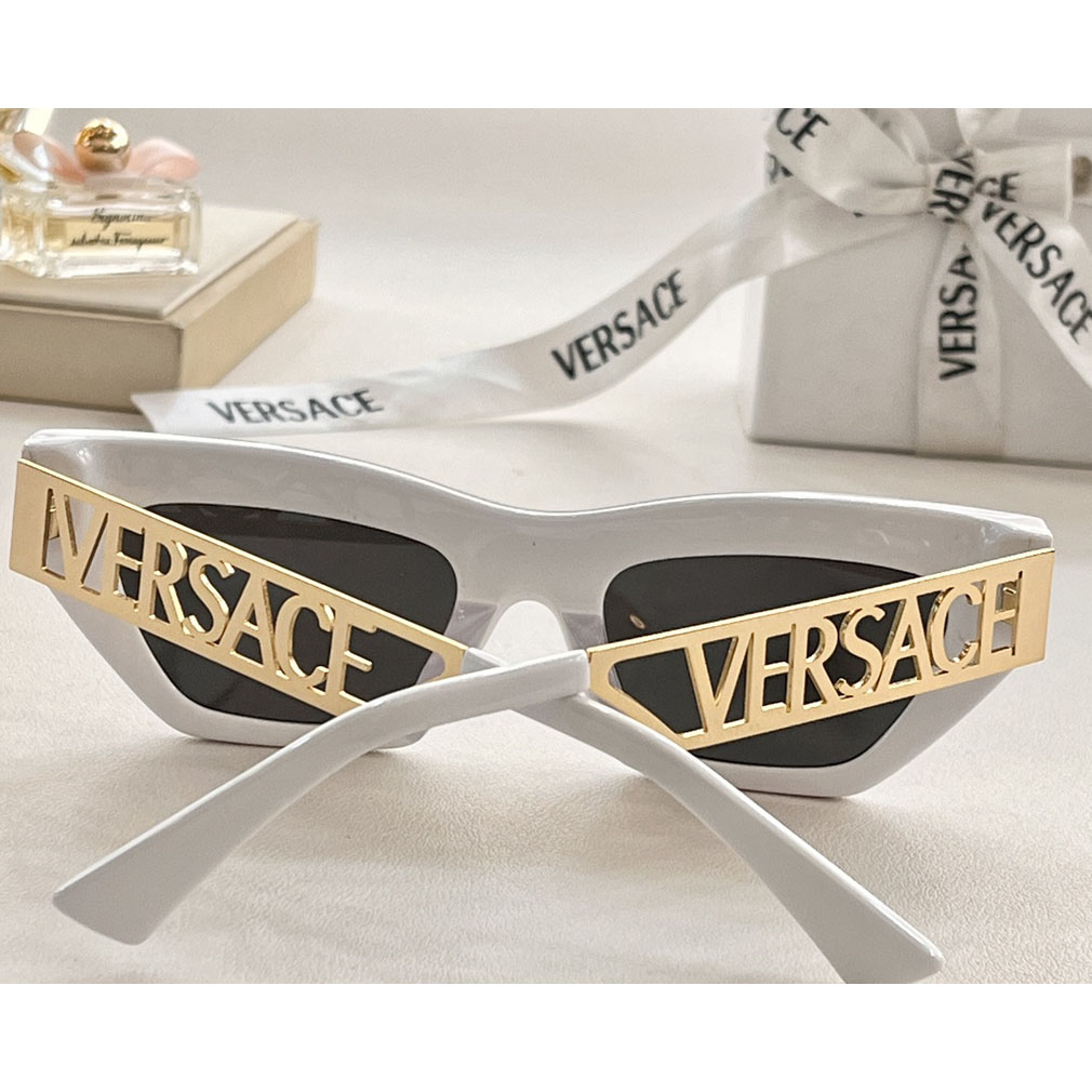 Versace 90s Vintage Logo Cat-Eye Sunglasses     VE4967  - DopestKickz