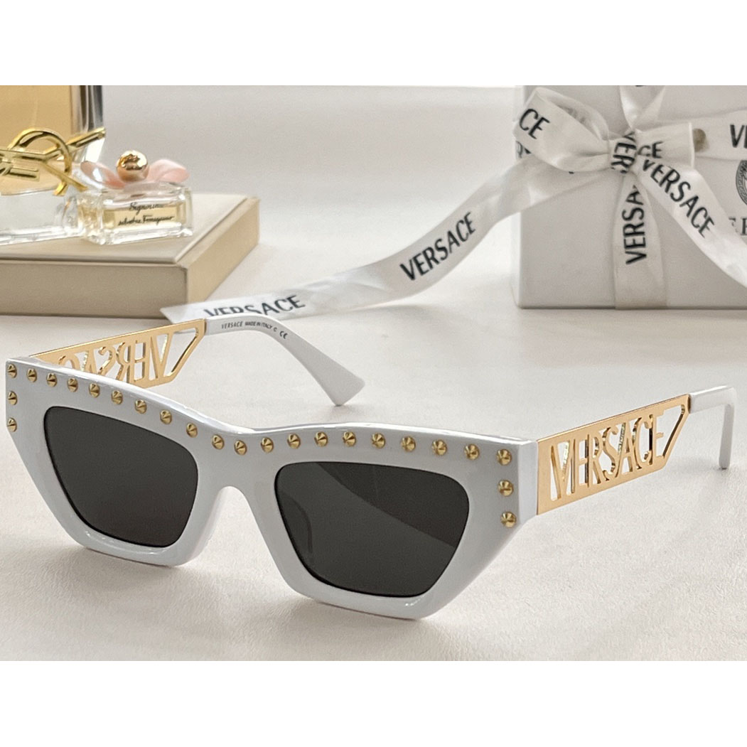 Versace 90s Vintage Logo Cat-Eye Sunglasses     VE4967  - DopestKickz