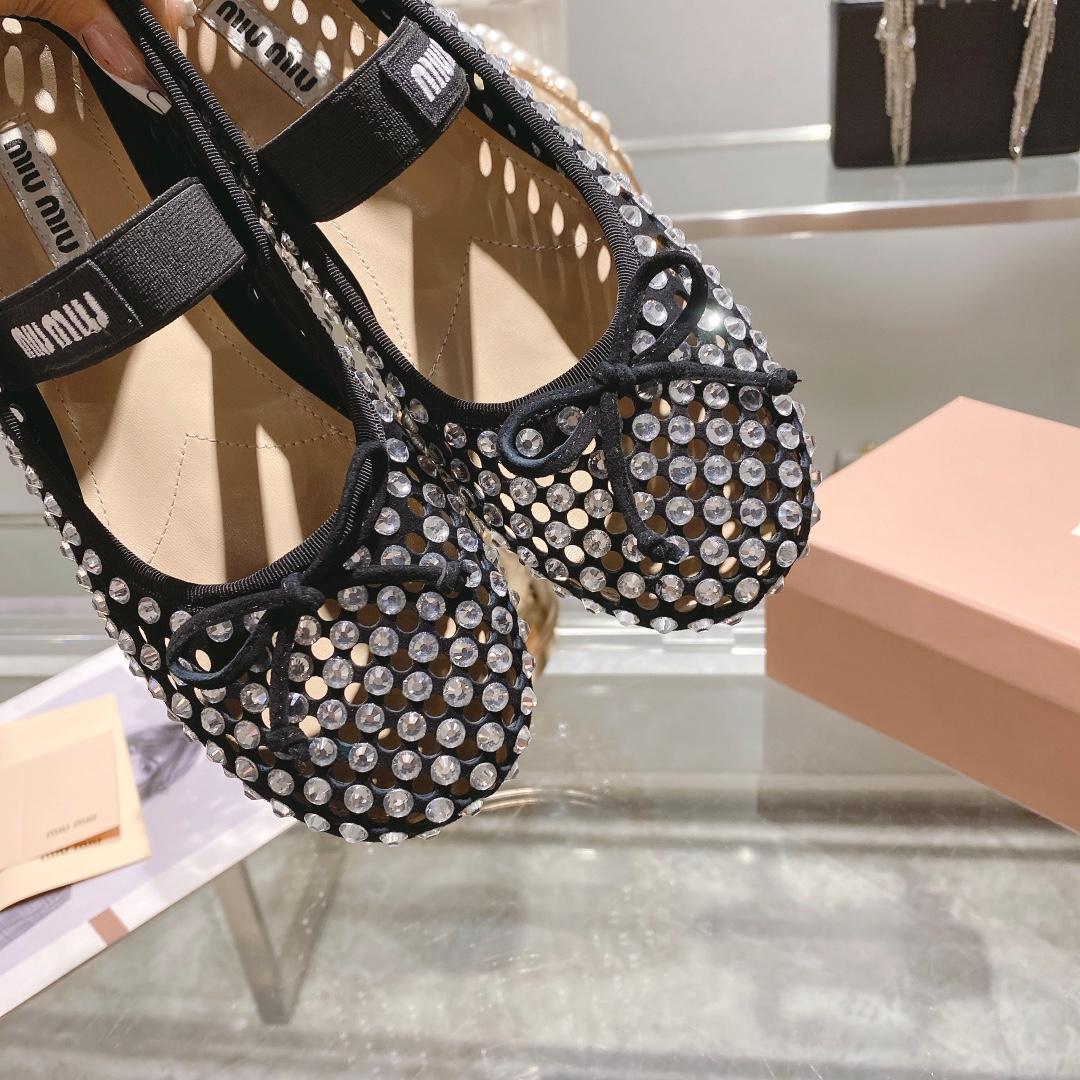 Miu Miu Satin Ballerinas - DopestKickz