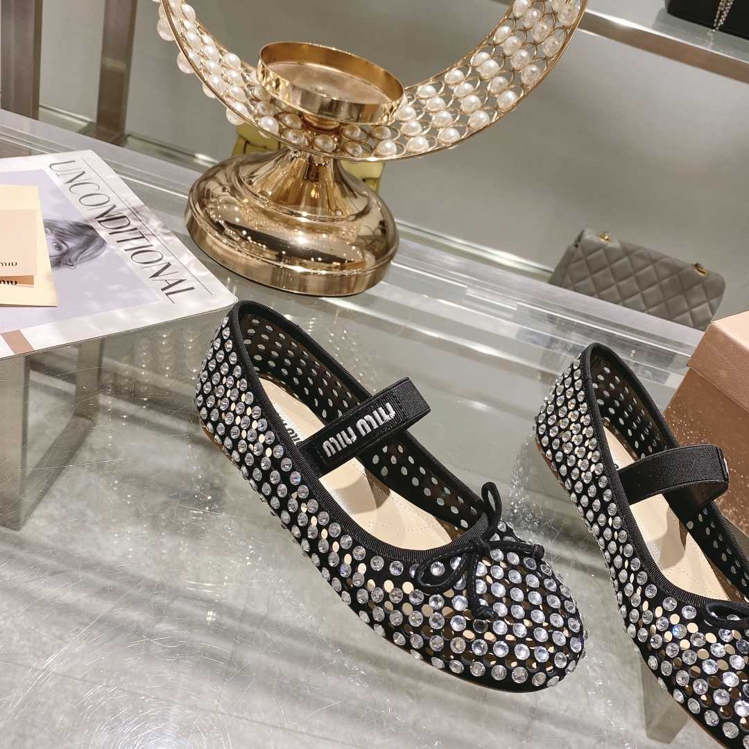 Miu Miu Satin Ballerinas - DopestKickz