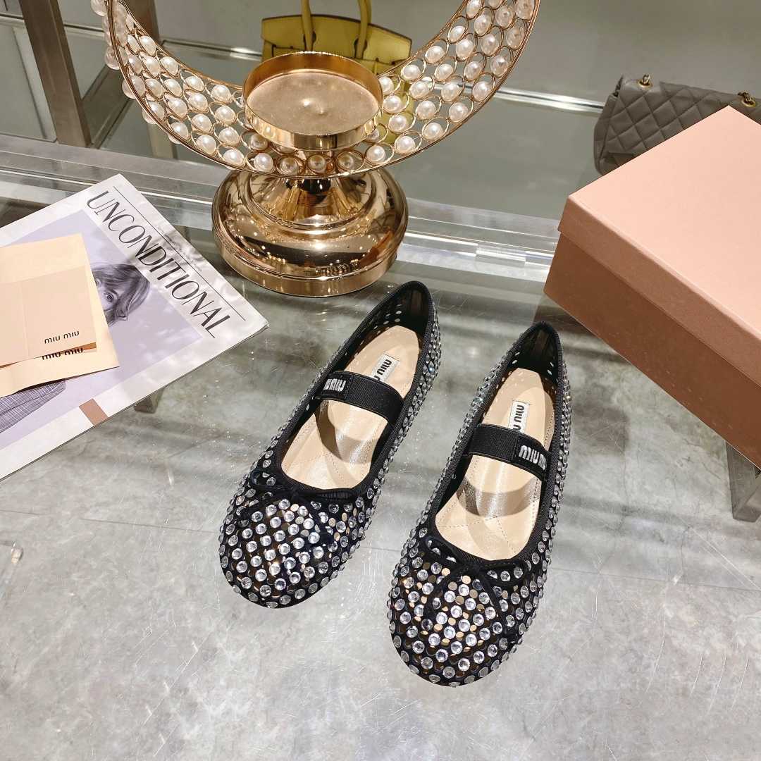 Miu Miu Satin Ballerinas - DopestKickz