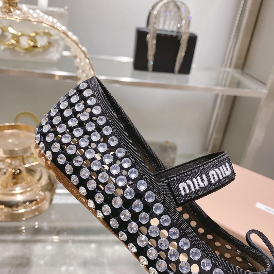Miu Miu Satin Ballerinas - DopestKickz