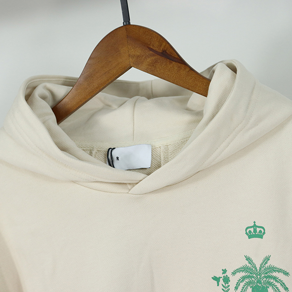 Rhude Wine Club Logo-Print Cotton-Jersey Hoodie - DopestKickz