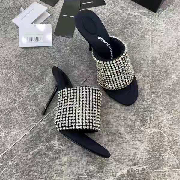 Alexander Wang Sienna Crystal Slide Sandals - DopestKickz